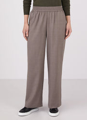 Women's Wide Leg Trouser in Grey Taupe