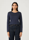Women's Long Sleeve Classic T-shirt in Navy