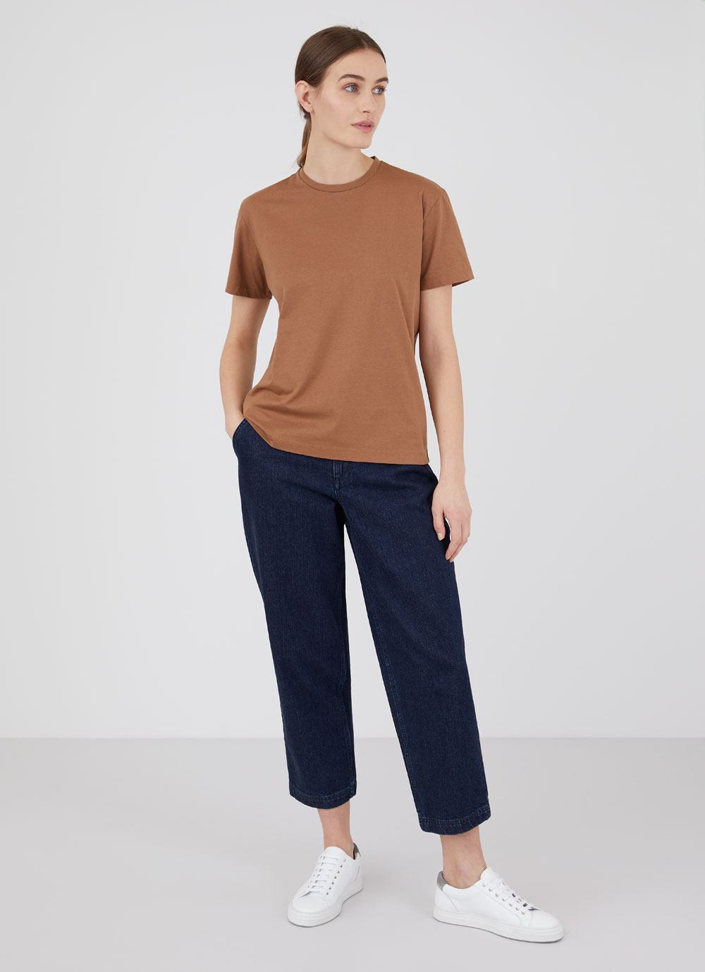 Women's Boy Fit T-shirt in Mushroom