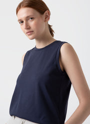Women's Boy Fit Tank in Navy
