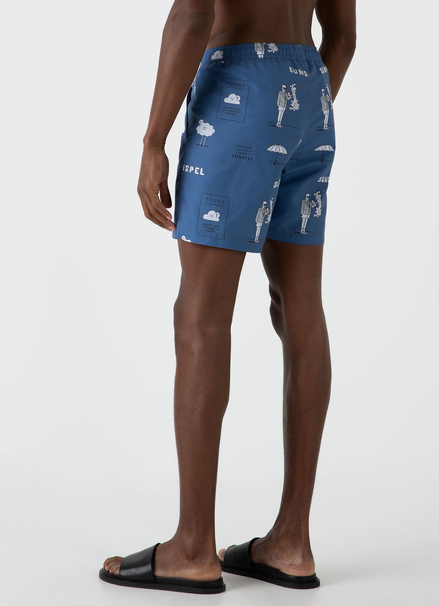 Men's Matt Blease Drawstring Swim Shorts in Today's Forecast Print