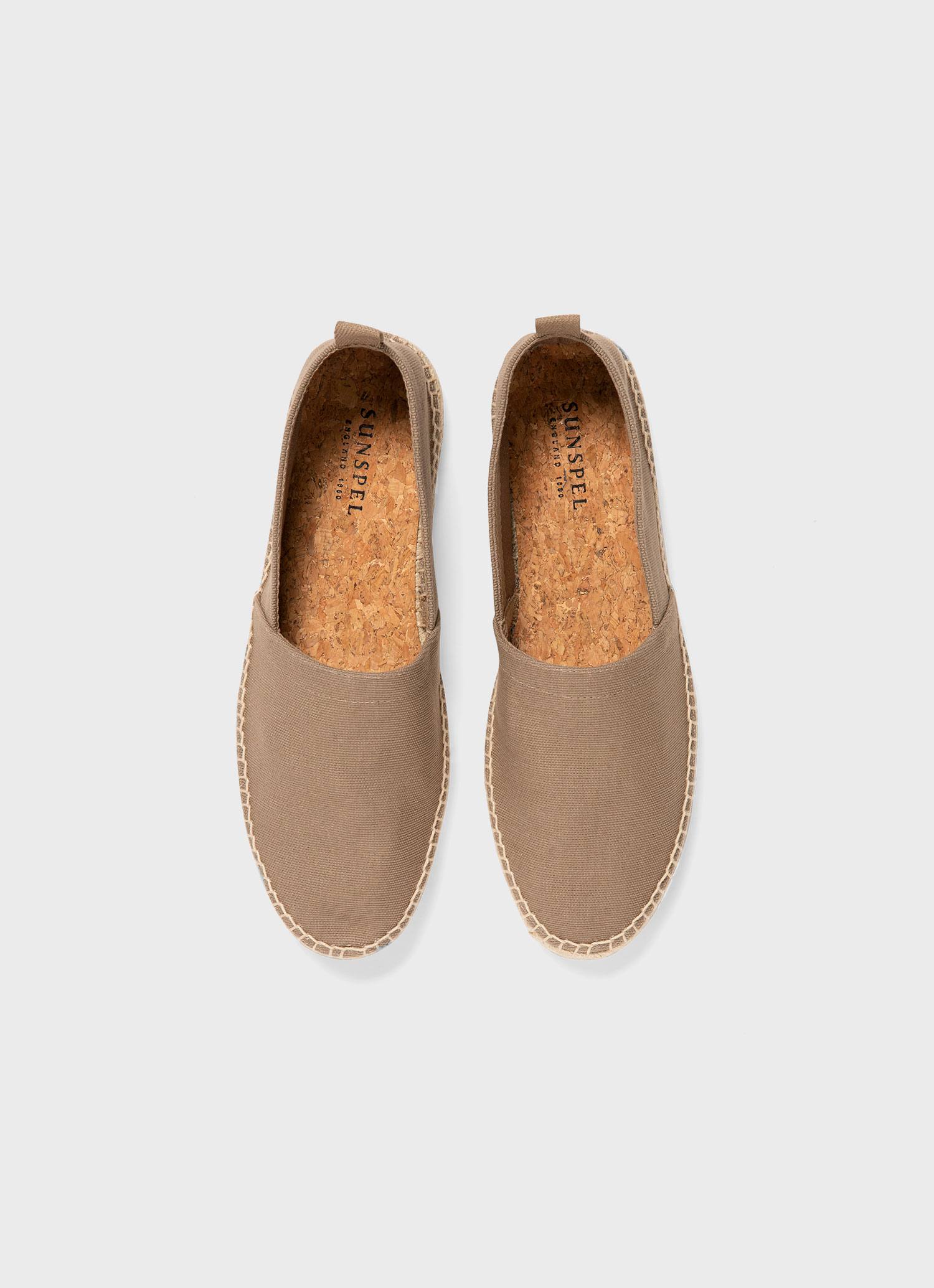 Men's Canvas Espadrille in Soft Khaki