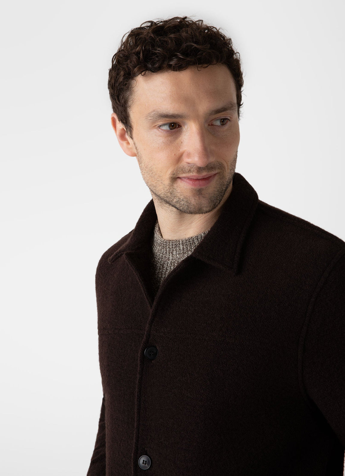 Men's Wool Donkey Jacket in Coffee