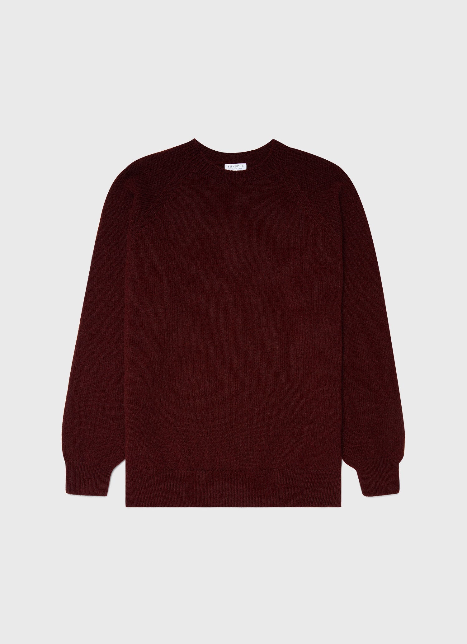 Men's Lambswool Crew Neck Jumper in Maroon