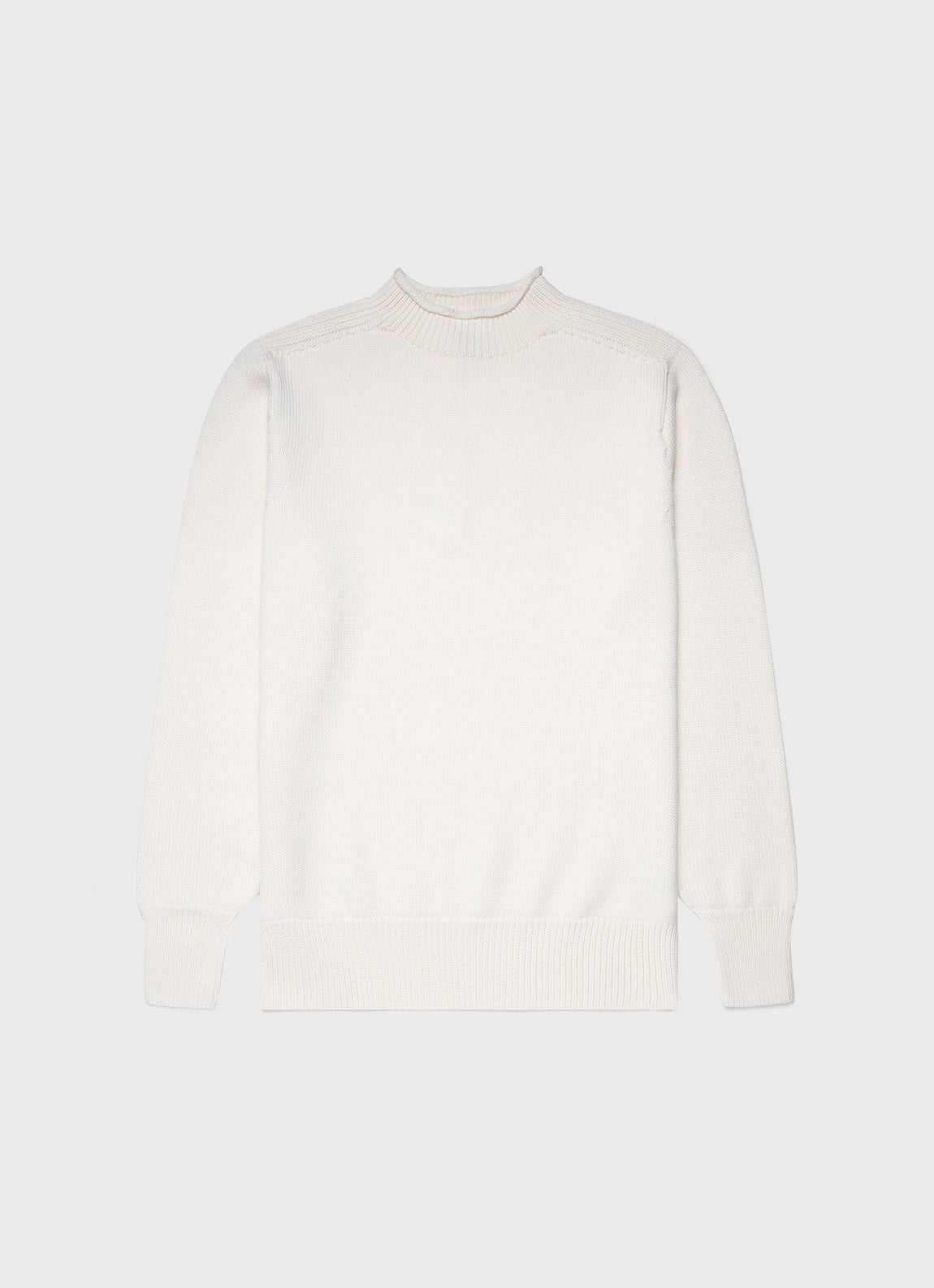 Men's English Merino Fisherman Jumper in Ecru