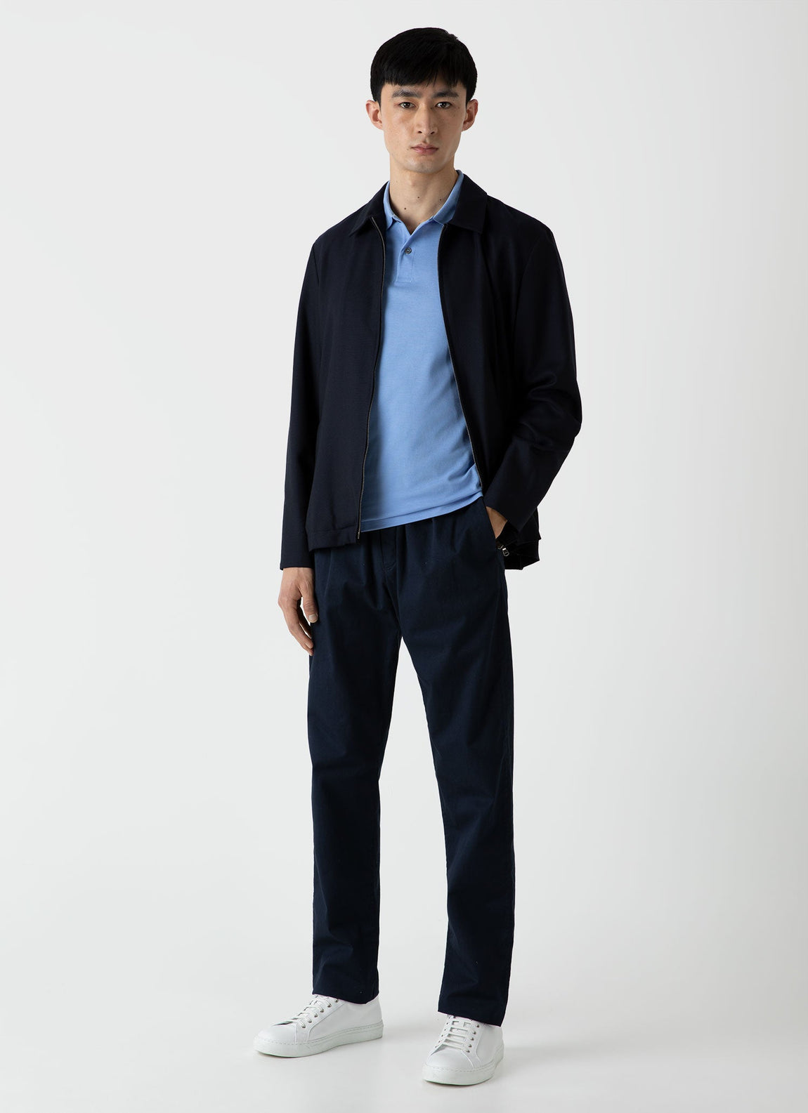 Men's Piqué Polo Shirt in Cool Blue