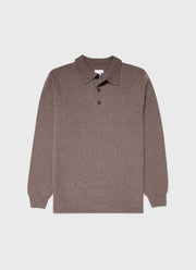 Men's Lambswool Polo Shirt in Cedar
