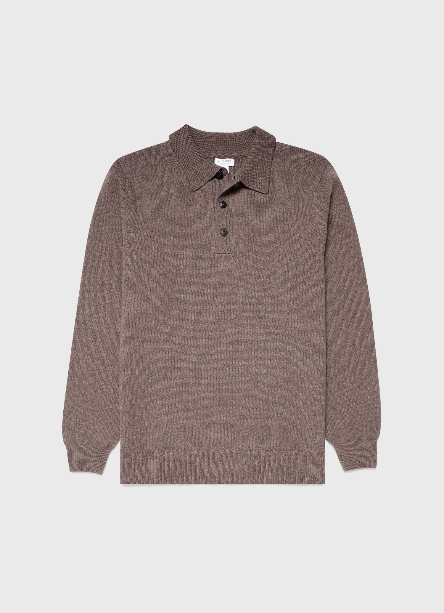 Men's Lambswool Polo Shirt in Cedar