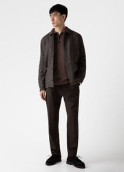 Men's Lambswool Polo Shirt in Cedar