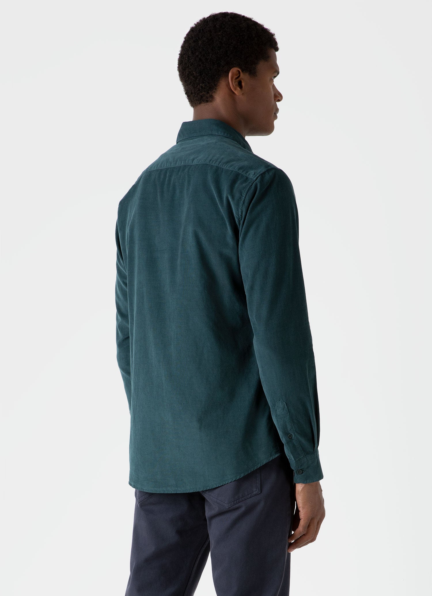 Men's Fine Cord Shirt in Peacock
