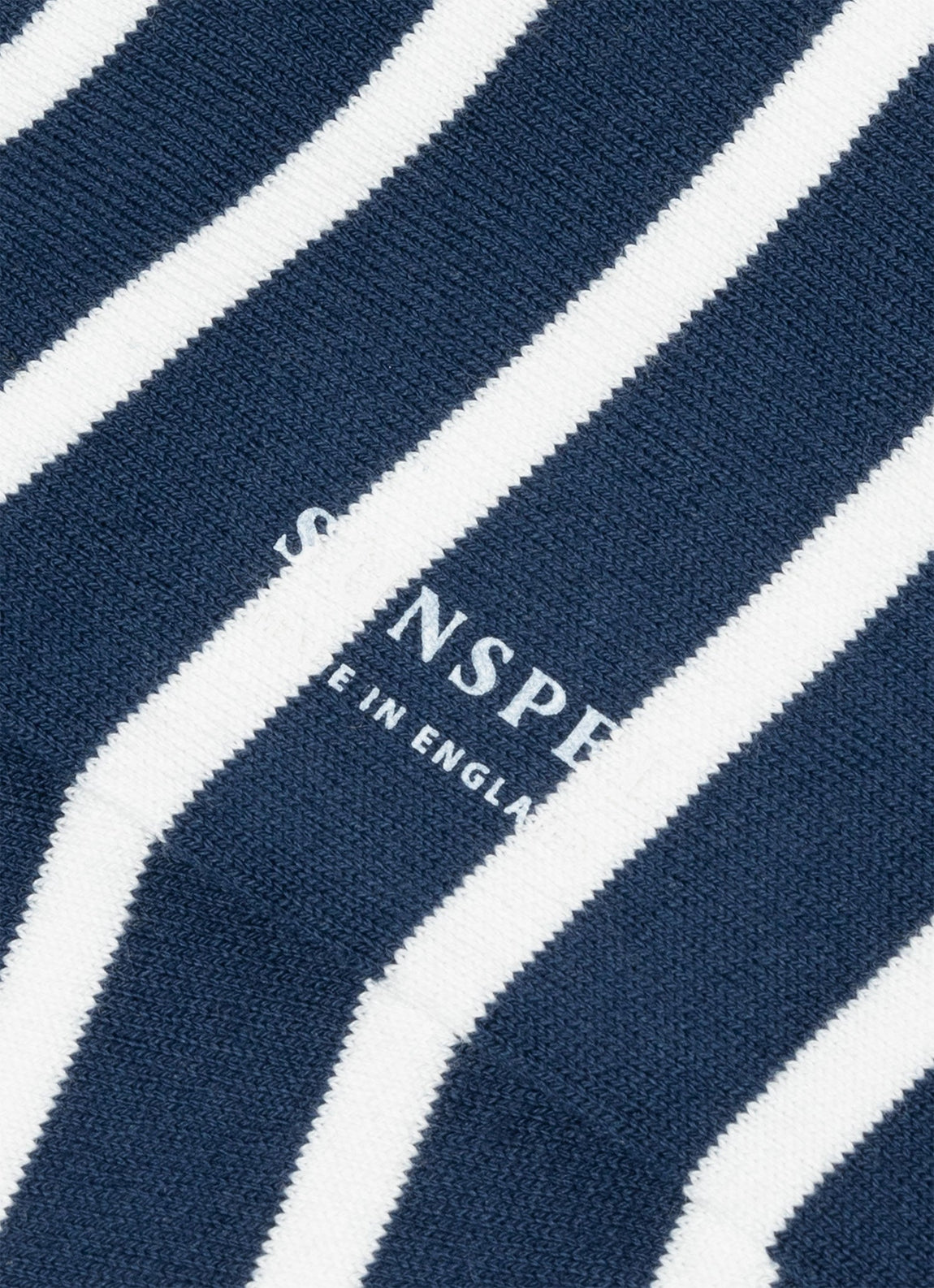 Men's Cotton Socks in Coast/Ecru Breton Stripe