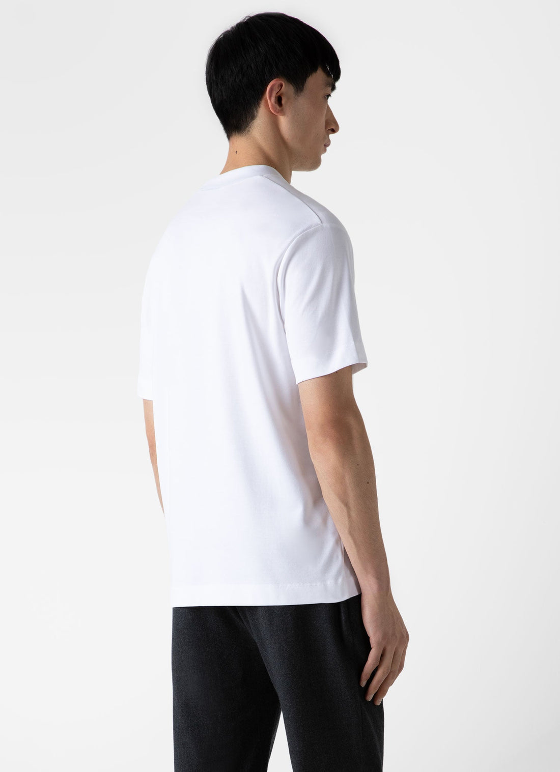 Men's Brushed Cotton T-shirt in White