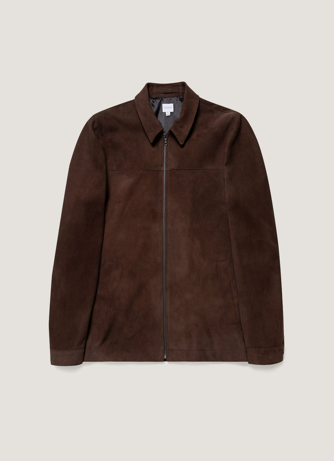 Men's Suede Harrington Jacket in Cocoa