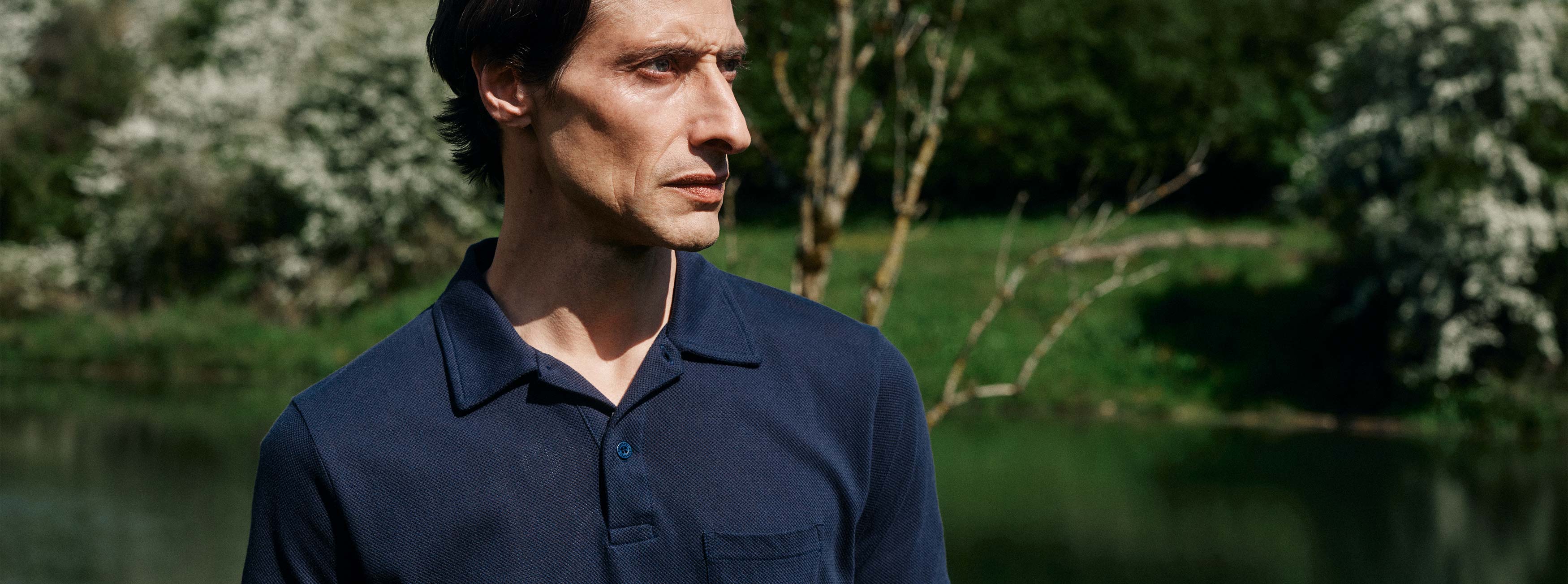 Sunspel Navy Riviera Shirt