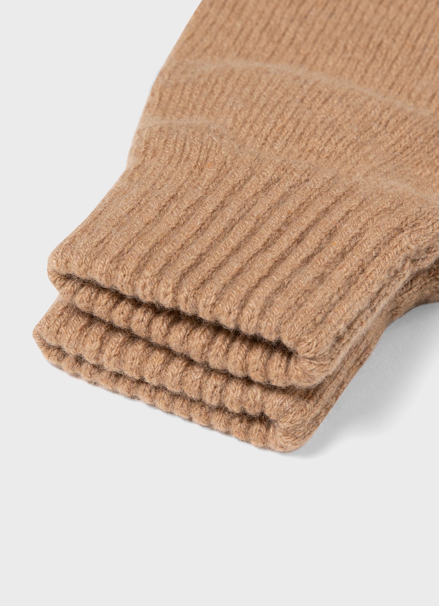 Cashmere Knitted Glove in Brown Melange