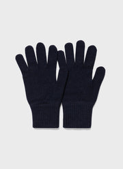 Cashmere Knitted Glove in Navy