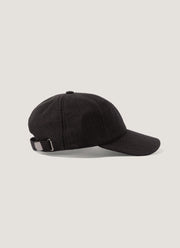 Men's Textured Wool Cap in Truffle
