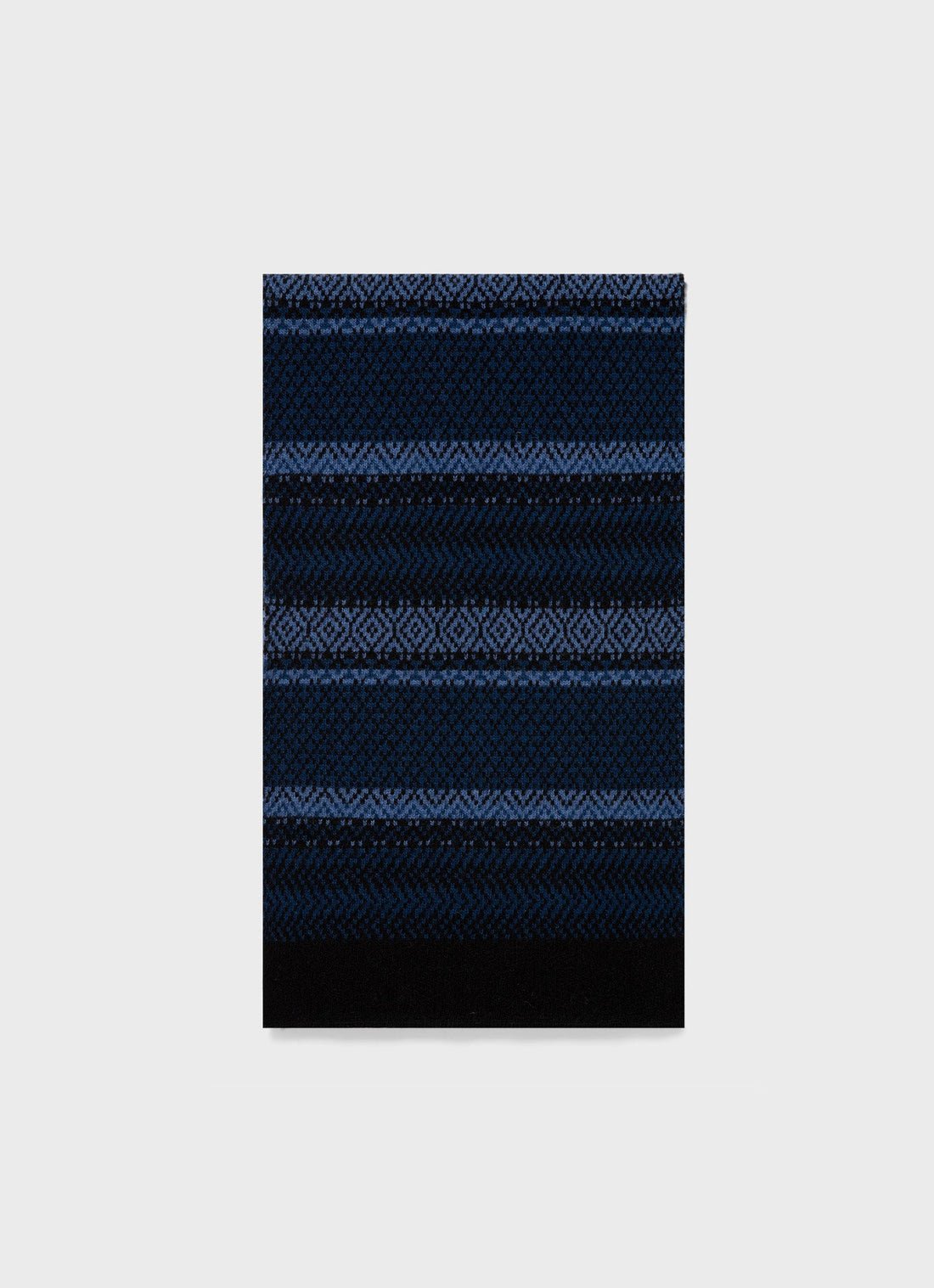 Lambswool Fairisle Scarf in Navy Fairisle