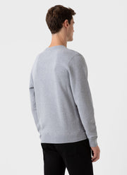 Men's Craig Ward Embroidered Sweatshirt in Grey Melange