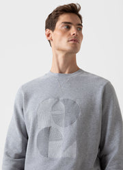 Men's Craig Ward Embroidered Sweatshirt in Grey Melange