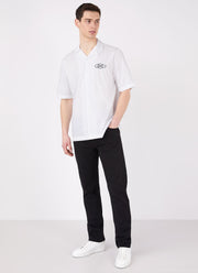 Men's David Shrigley Camp Collar Shirt in White