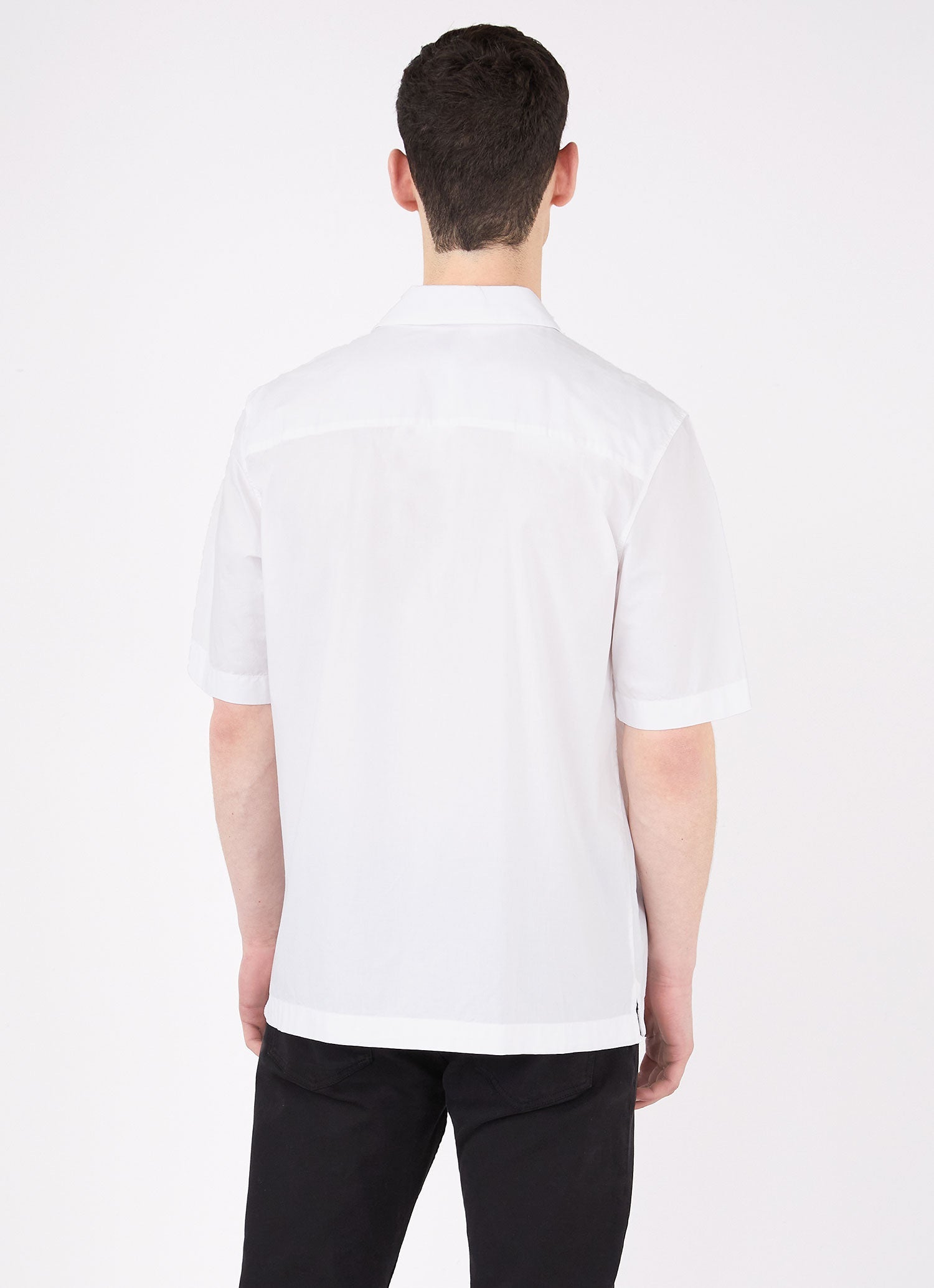 Men's David Shrigley Camp Collar Shirt in White