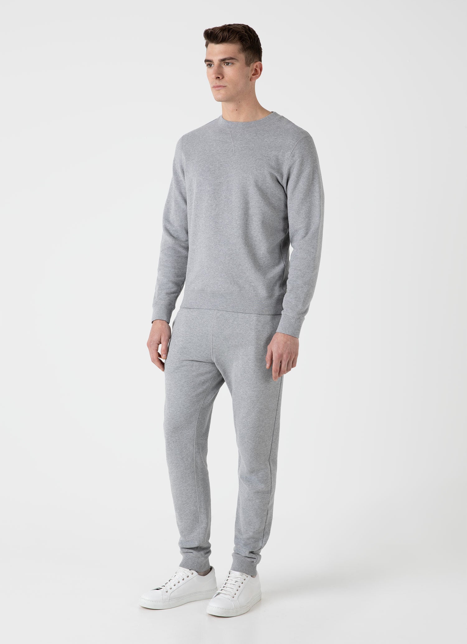 Men's Loopback Tracksuit in Grey Melange