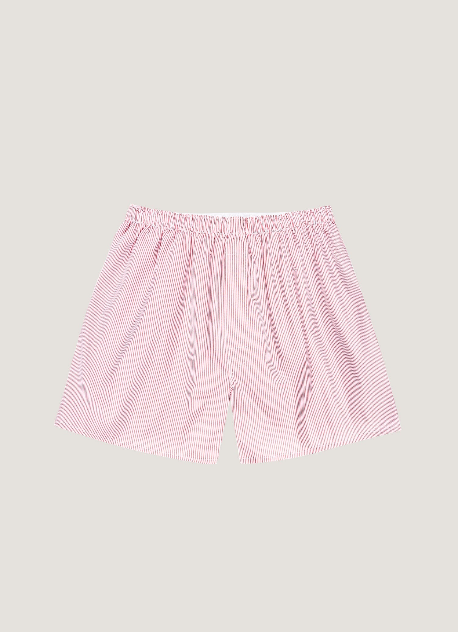 Men's Classic Boxer Shorts in White/Red/Navy Pinstripe