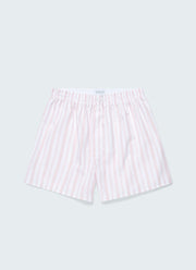 Men's Classic Boxer Shorts in Pale Pink Stripe