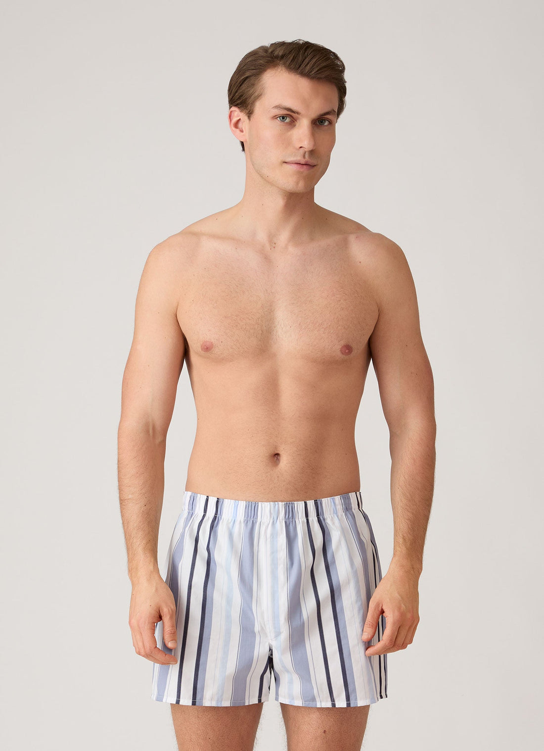 Men's Classic Boxer Short in Blue Multi Stripe