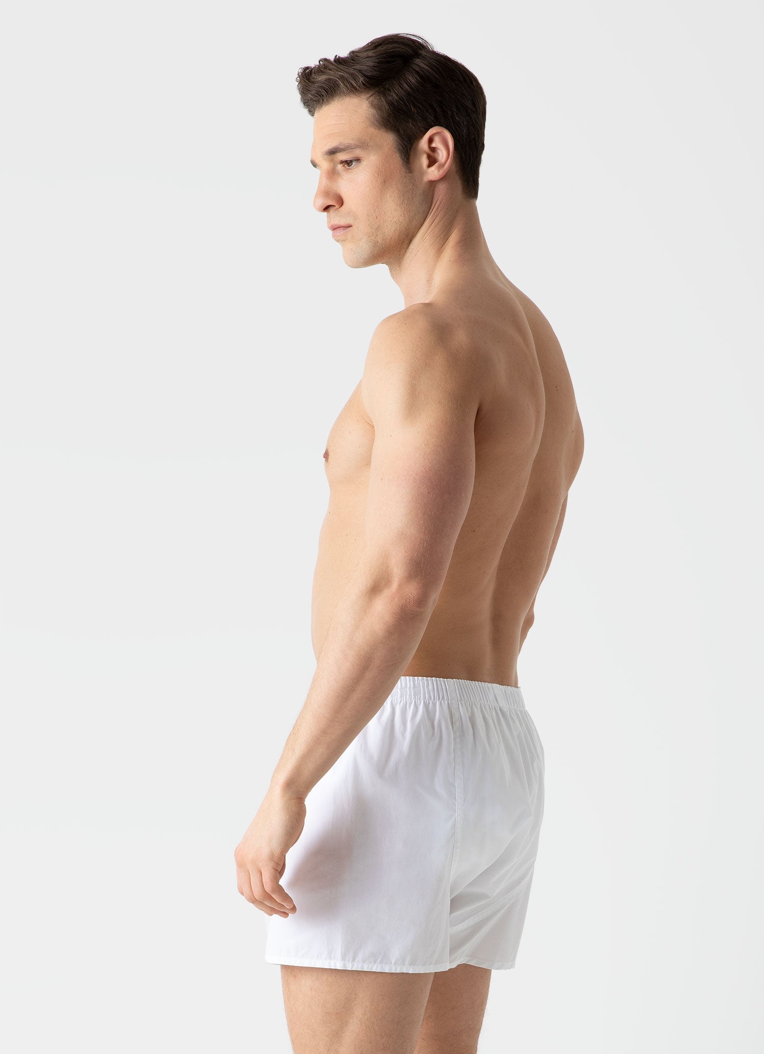 Mens plain white boxer 2024 shorts