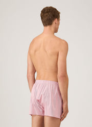 Men's Classic Boxer Short in Red Micro Gingham