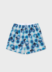 Men's Classic Boxer Shorts in Liberty Fabric in Blue Flower