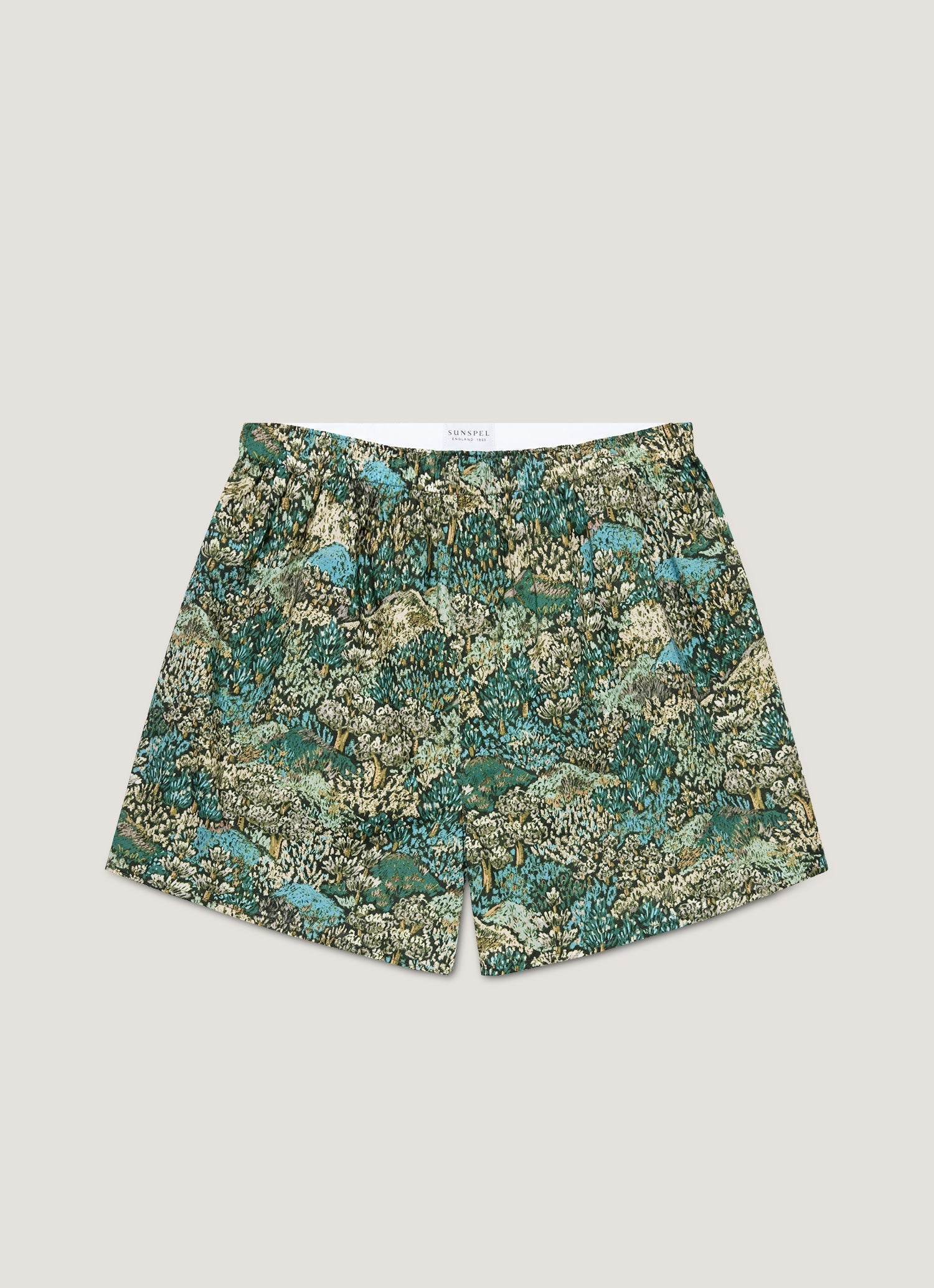 Men's Classic Boxer Shorts in Liberty Fabric in Hillside Green