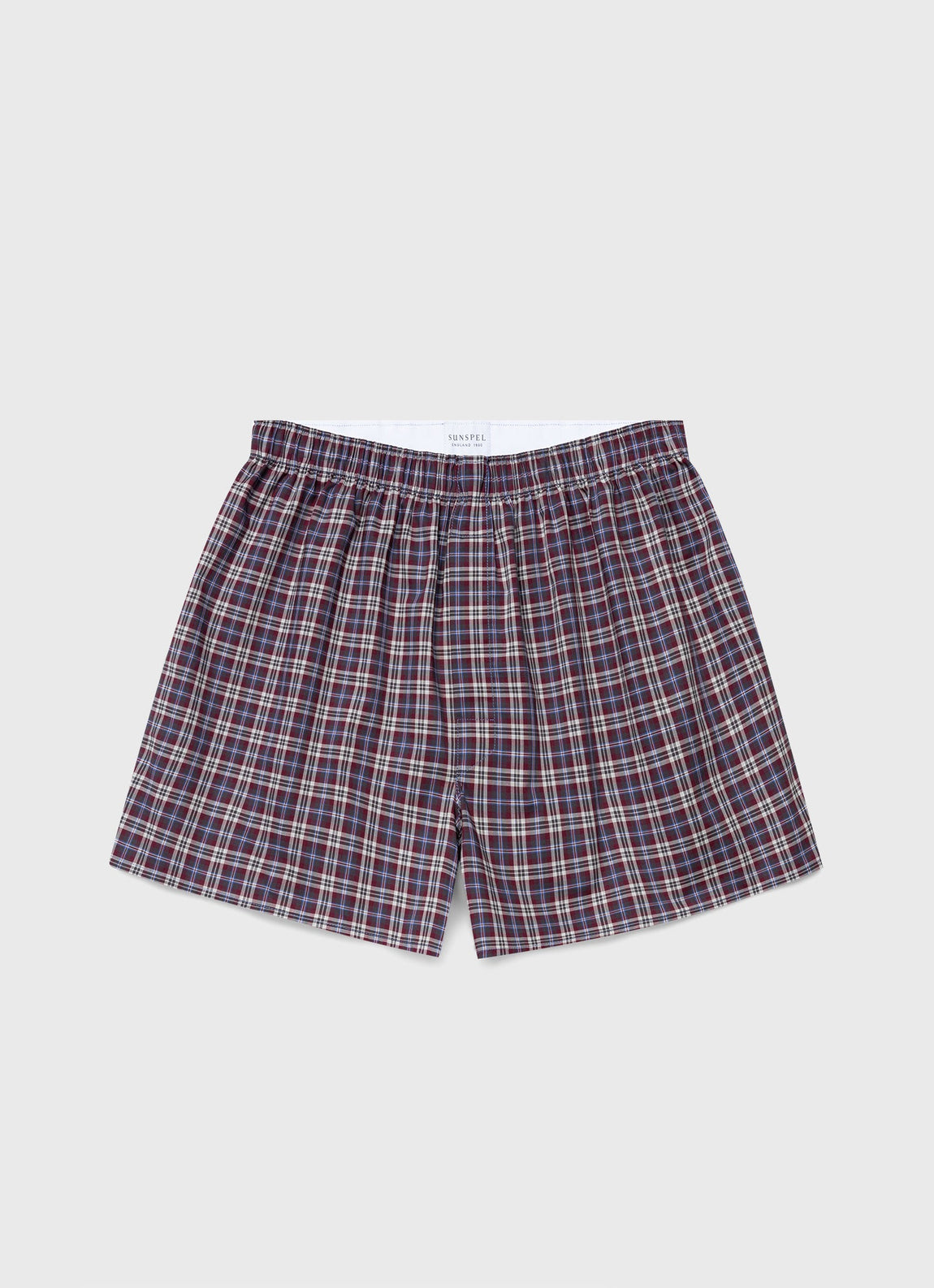 Men's Classic Boxer Shorts in Maroon Check