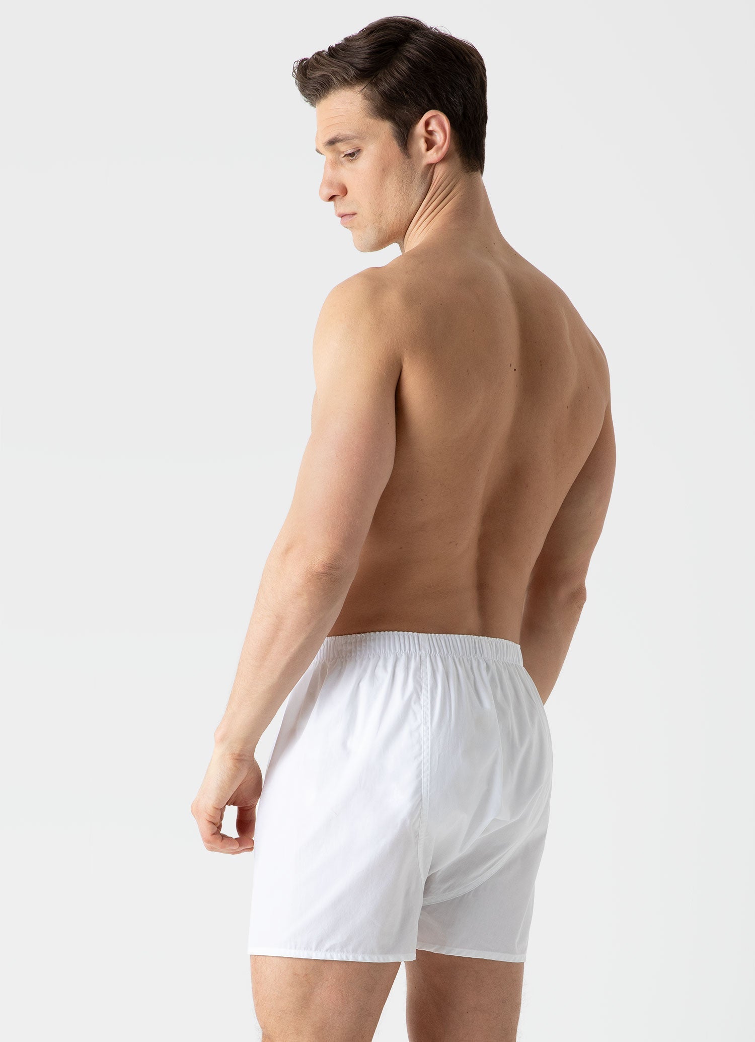 Men's Long Cut Classic Boxer Shorts in White