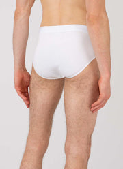 Men's Stretch Cotton Briefs in White