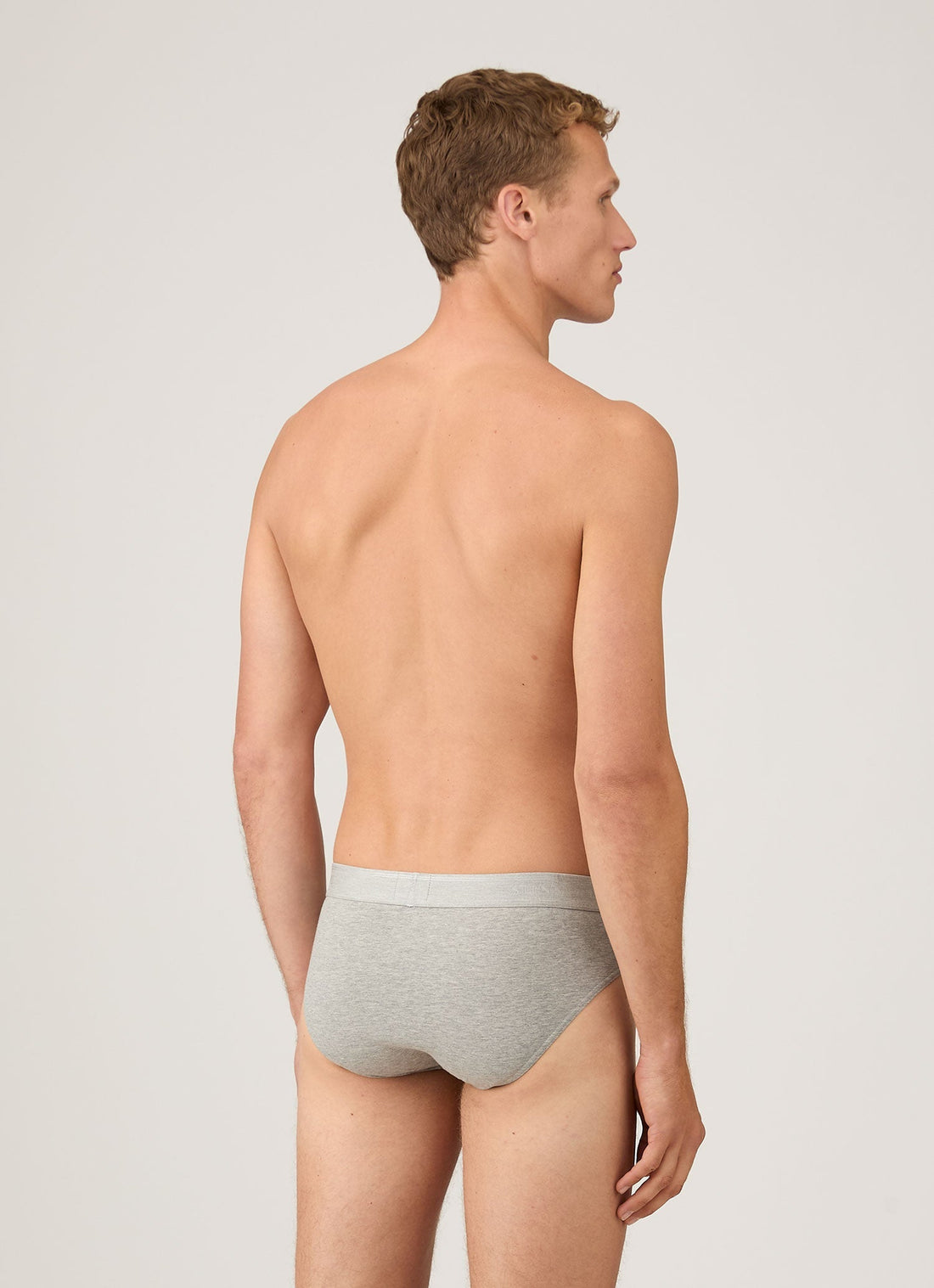 Men's Supima Cotton Stretch Briefs in Grey Melange