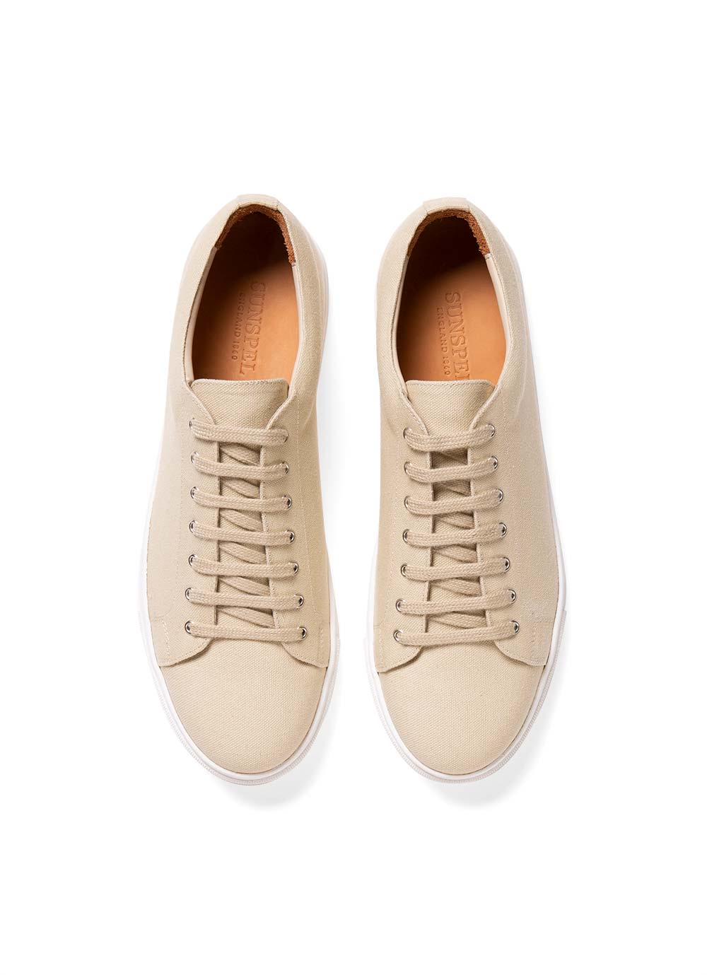 Men's Canvas Tennis Shoes in Stone