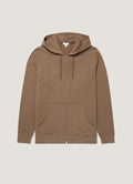 Men's Loopback Zip Hoodie in Dark Cedar
