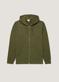 Men's Loopback Zip Hoodie in Deep Olive