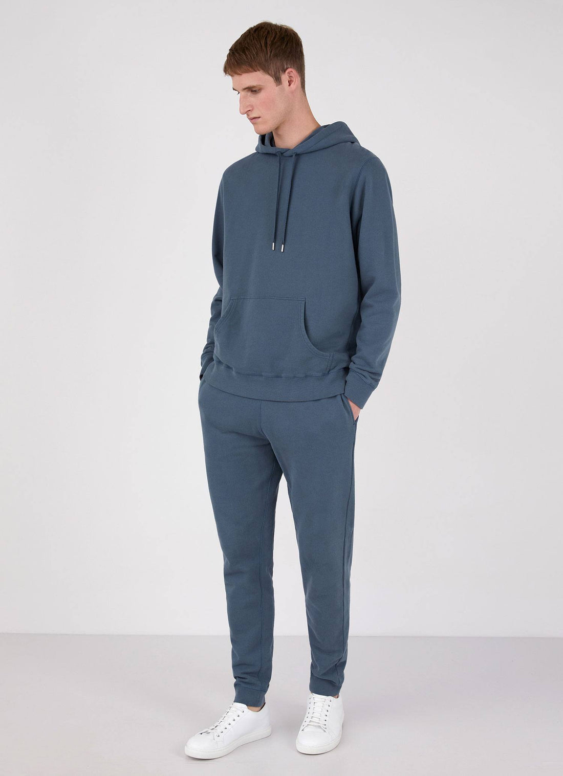Men's Loopback Hoodie in Dark Petrol