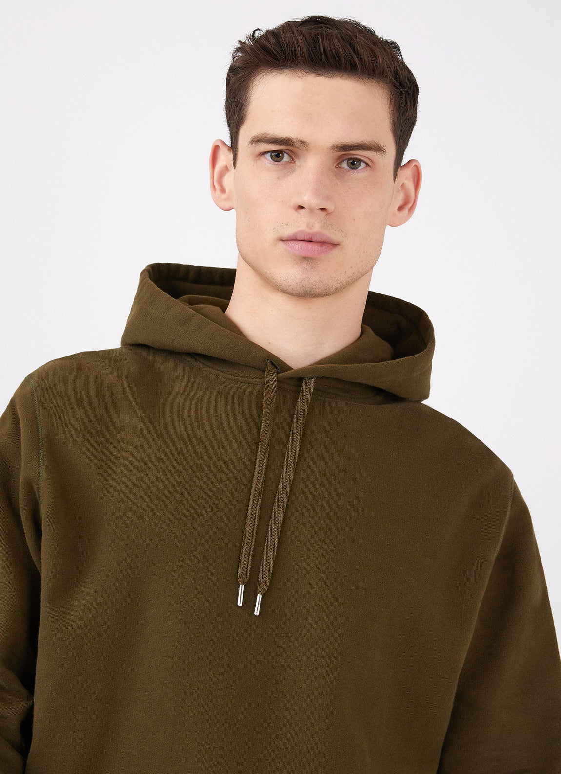 Men's Loopback Hoodie in Dark Moss