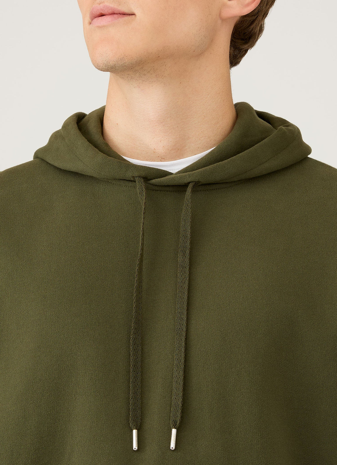 Men's Loopback Hoodie in Deep Olive