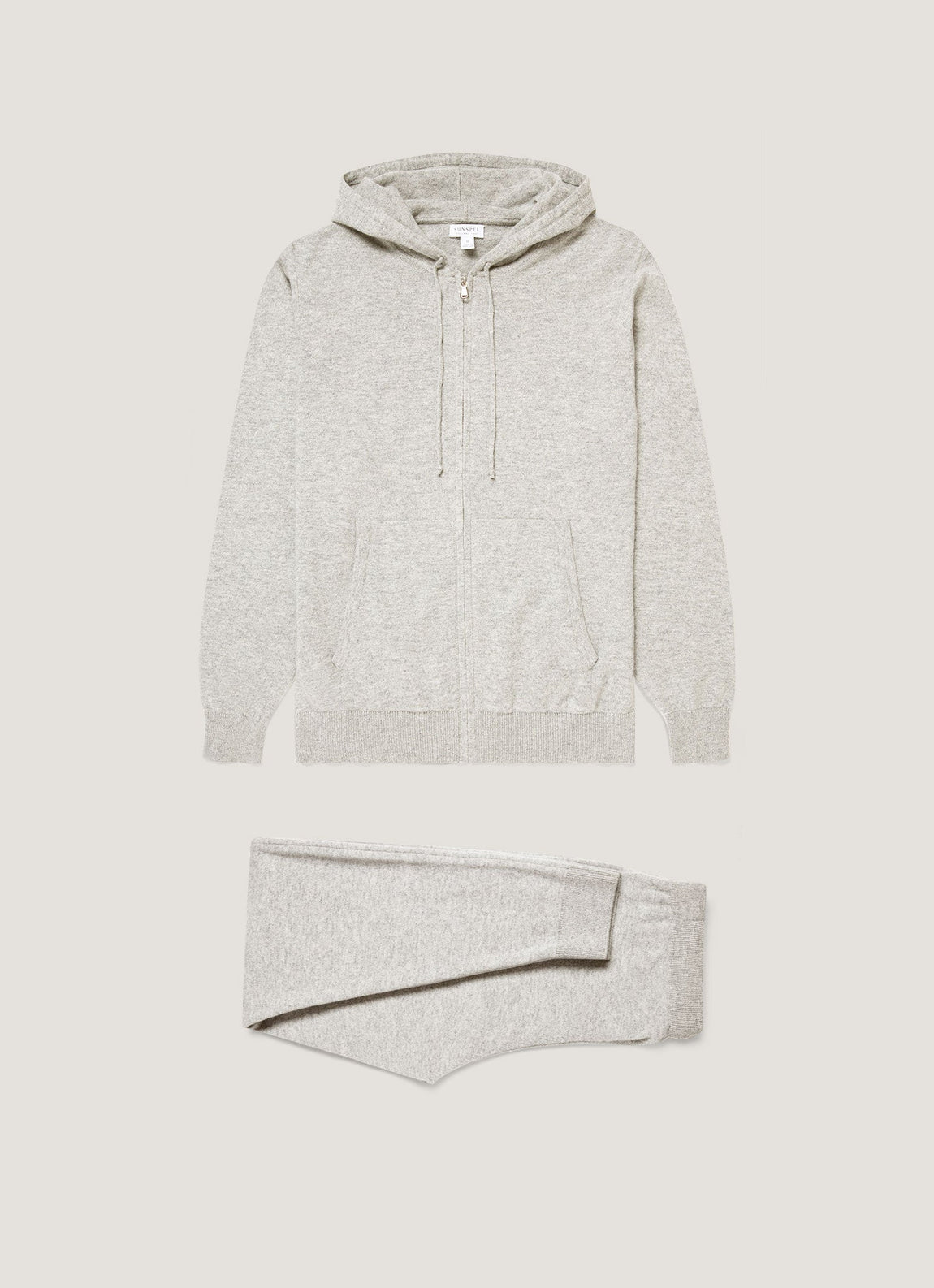 Men's Cashmere Lounge Set in Grey Melange