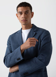 Men's Cotton Linen Two-Piece Suit in Shale Blue