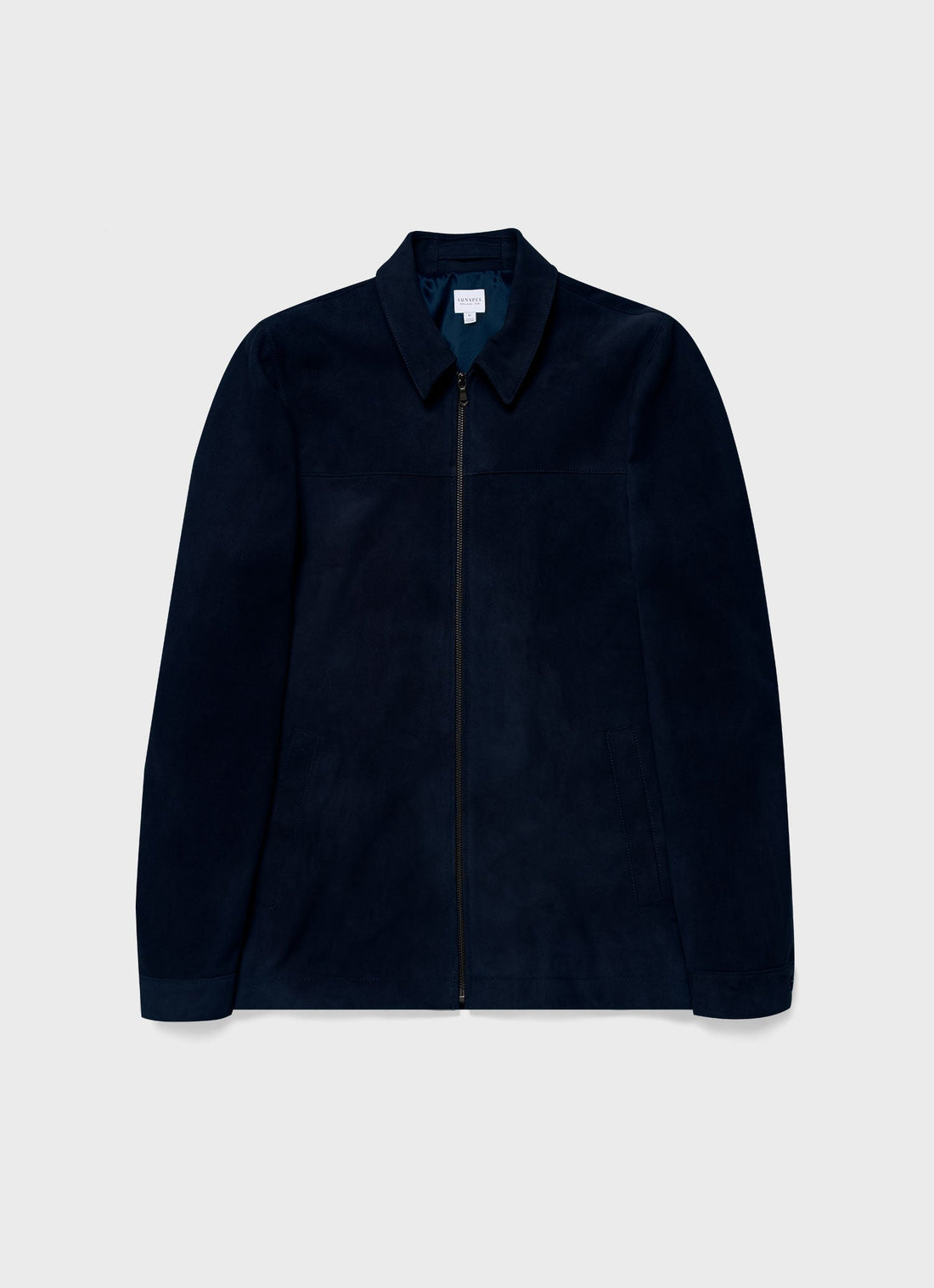 Men's Suede Harrington Jacket in Navy