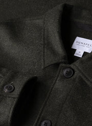 Men's Wool Twin Pocket Jacket in Drill Green