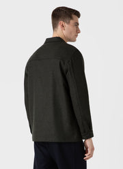 Men's Wool Twin Pocket Jacket in Drill Green