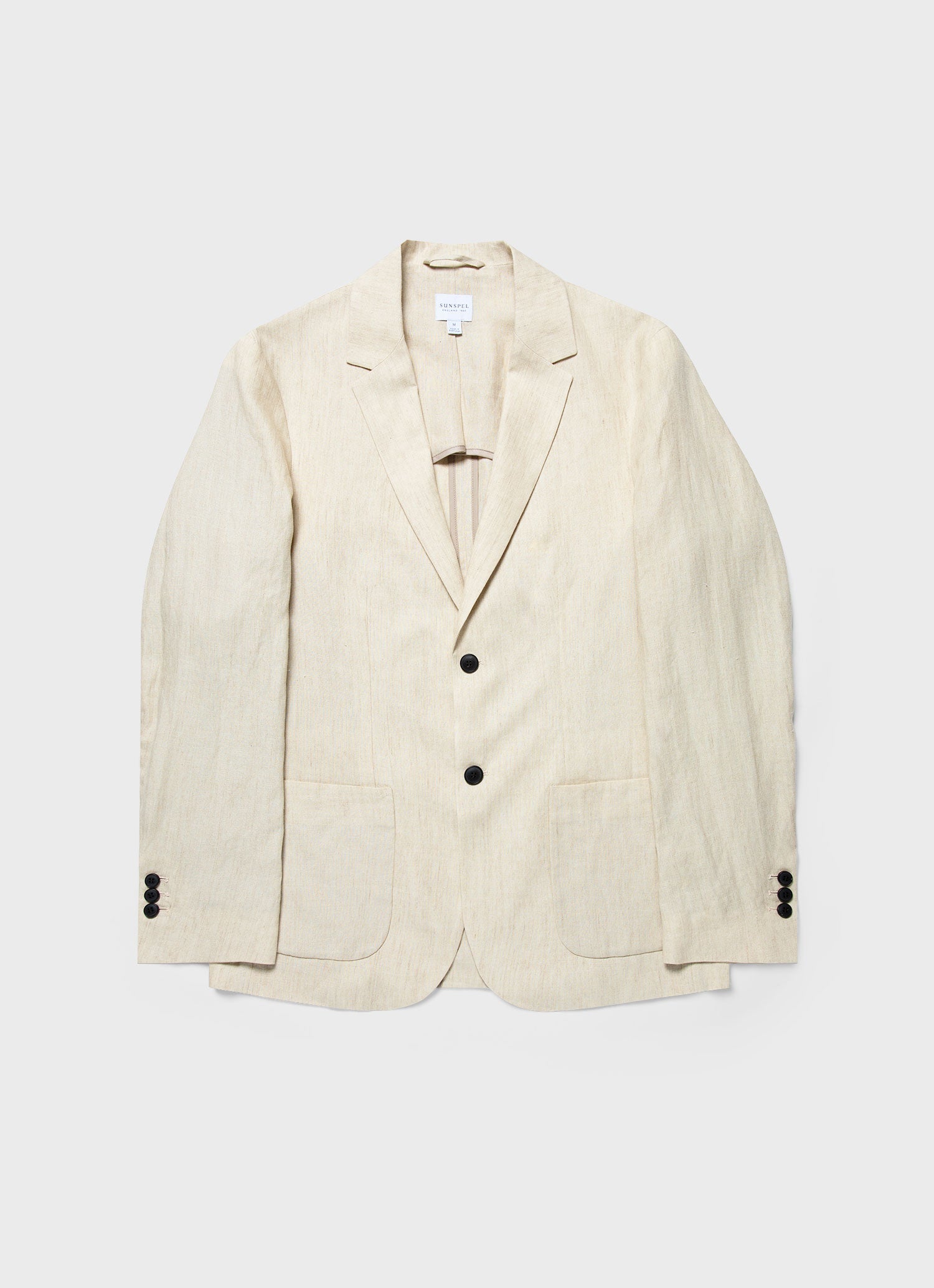 Men's Linen Two-Piece Suit in Light Sand